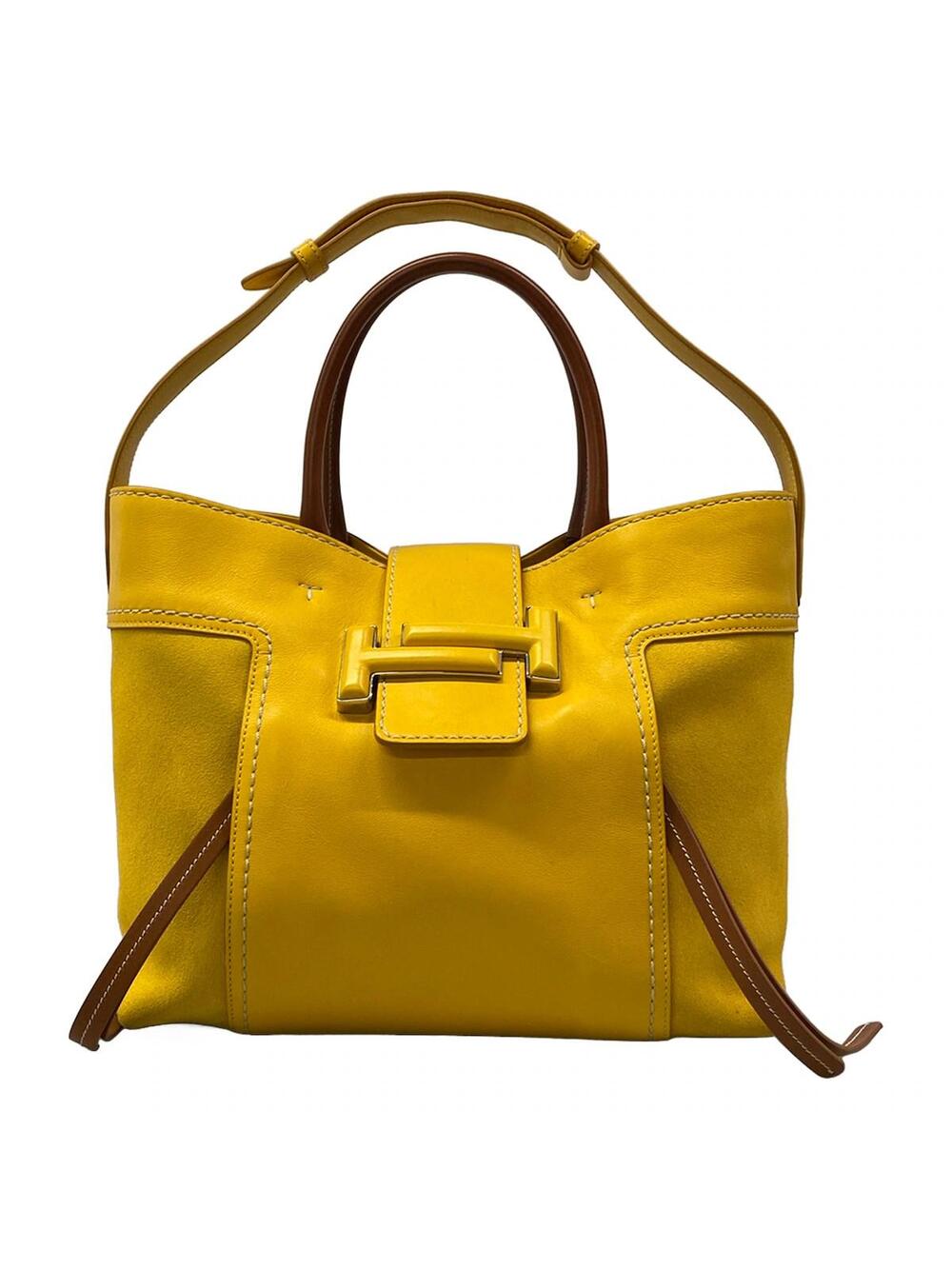Tod's Double T Dark Yellow Brown #320131T73B